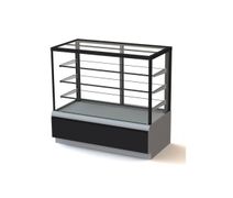 Холодильная витрина ПОЛЮС KC70 VM 0,9-1 Light (ВХСв-0,9д Carboma Cube Техно) серый-черный
