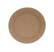 Тарелка бумажная d=180мм Snack Plate, крафт двухсторонний