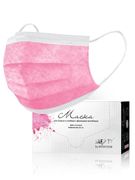 Маска SAFETY 3-х слойная, мелтблаун, розовая, 50 шт. в коробке