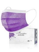 Маска SAFETY 3-х слойная, мелтблаун, фиолетовая, 50 шт. в коробке