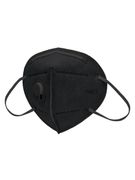 Маска SAFETY респираторная, 6-ти слойная, с клапаном, с угольным фильтром, черная, 5 шт. в пакете