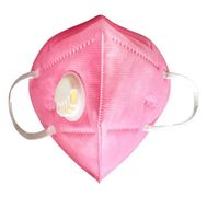 Маска SAFETY респираторная, 6-ти слойная, с клапаном, розовая, 25 шт. в коробке