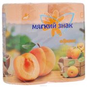 Бумага туалетная "Мягкий знак": Делюкс  Aroma двухслойная Абрикос оранжевая