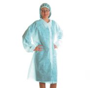 Халат нетканый, р.L (52 - 54) голубой 5шт/упак