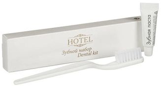 Зубной набор "HOTEL" в картоне, паста в тубе, зубная щетка 12 см., 200 шт/уп