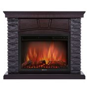 Каминокомплект: Очаг Electrolux EFP/P- 2520LS с порталом Porto 25 камень черный, шпон венге