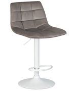 Стул Dobrin 5017_WhiteBase-LM TAILOR WHITE, серый велюр (MJ9-75)