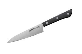Нож кухонный  Samura HARAKIRI SHR-0021B/K универсальный 120 мм, корроз.-стойкая сталь, ABS пластик