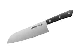 Нож кухонный  Samura HARAKIRI SHR-0095B/K Сантоку 175 мм, корроз.-стойкая сталь, ABS пластик