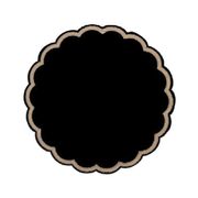 Салфетка под чашку черная (доллис) 9сл d=9с 81210040