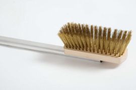 Щетка для печи GI.METAL l=120 см.16*5 см. с медной щетиной, ручка алюм.