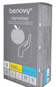 Перчатки медицинские нитриловые Benovy M