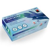 Перчатки латексные прочные High Risk (26 гр), синие, M, 50 шт/уп., А.Д.М.