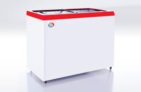 Ларь морозильный ELETTO ЛВН 400 П  R290 (СF 400 FE R290) 4 корзины (красный)
