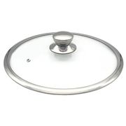 Крышка с широким ободом, стекло,нерж., D=28см, прозр. Gvura 4019119