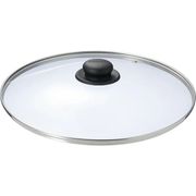 Крышка, стекло,пластик, D=32см, прозр.,черный Gvura 4012681