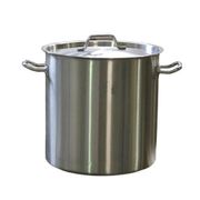 Котел MGSteel 25 л. нерж. d=32 см. h=32 см. двойное дно (индукция) с крышк.  /1/ 19025
