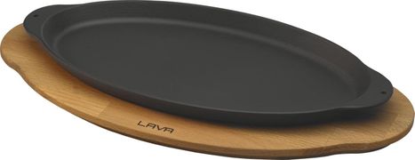 Сковорода LAVA 29,5*15,5 см. чугун. "рыбка" на дерев. подставке, "ECO" LV ECO BT 1529 T9 K4