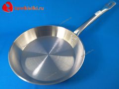 Сковорода с ручкой, d=28 h=5см., нерж.сталь