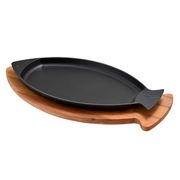 Сковородка для рыбы 20*32см,чугун на д/подставке LAVA 81240265